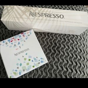 BNIB Nespresso silicone ice cube tray and 1 sleeve Tropical Coconut over Ice